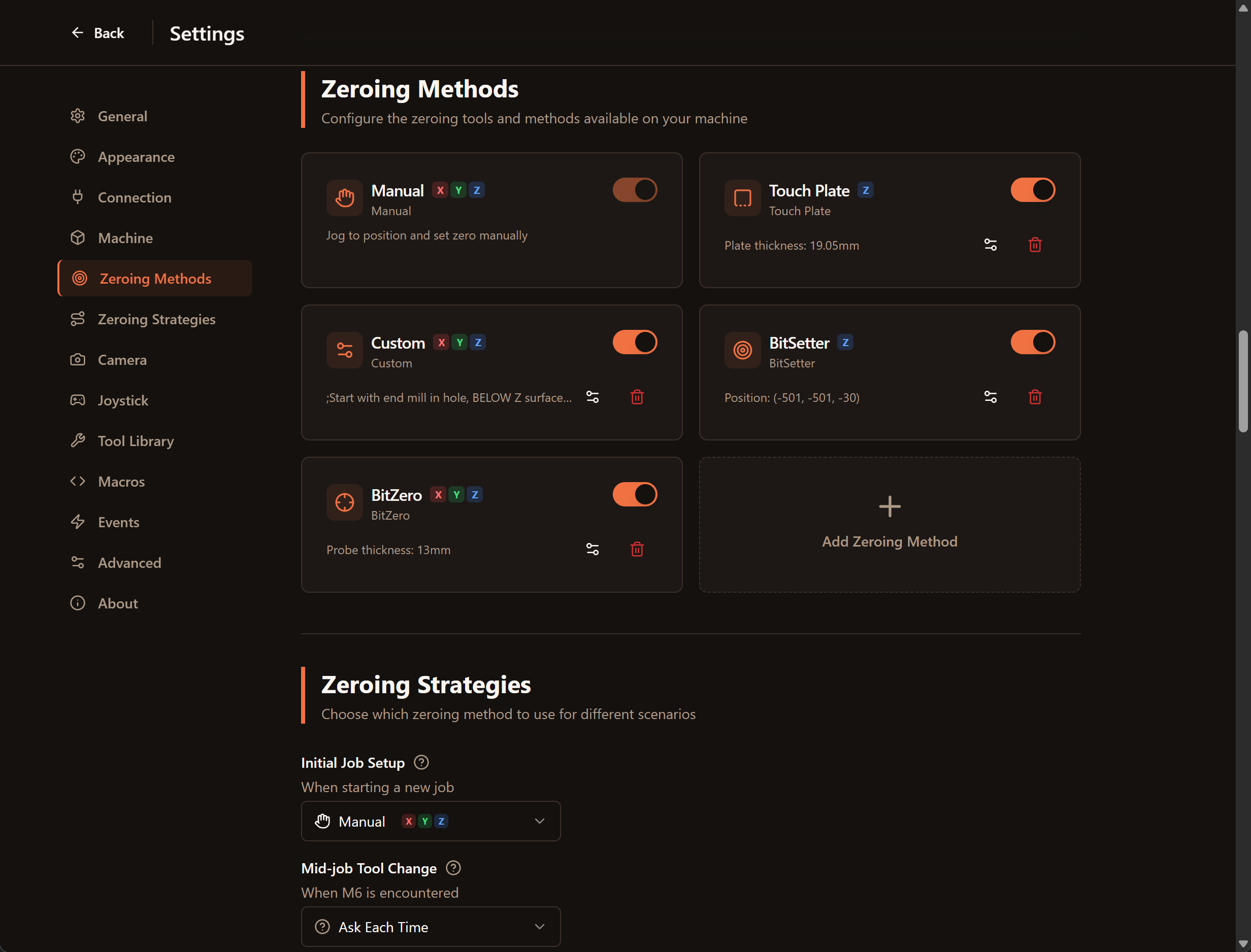 Built-in probing workflows for accurate zeroing and edge finding